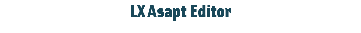 LX Asapt Editor